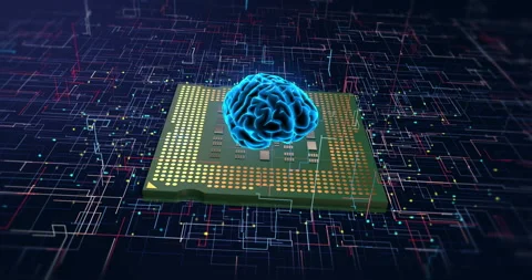 Empowering the Future: Artificial Intelligence, Computer Chips, and Innovation. Stock Footage 238757713