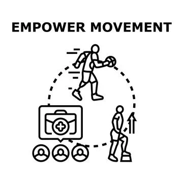 Empowering progress for people with disabilities concept Ilustración de archivo