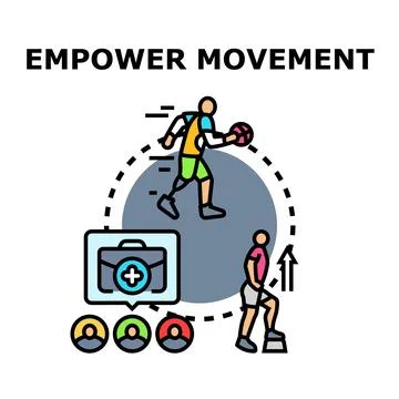 Empowering progress for people with disabilities concept Ilustración de archivo