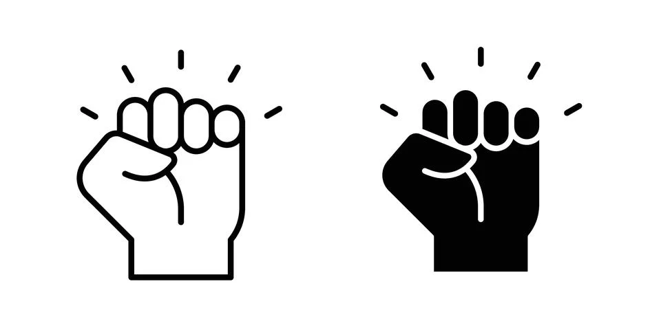 Empowerment icon vector template set in black Stock Illustration