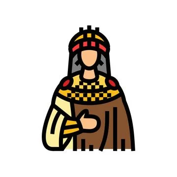 Empress byzantine color icon vector illustration Stock Illustration