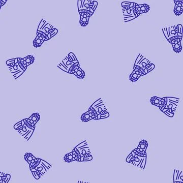 Empress byzantine line seamless pattern Stock Illustration