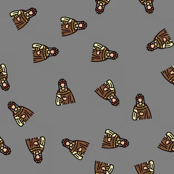 Empress byzantine vector seamless pattern 스톡 일러스트