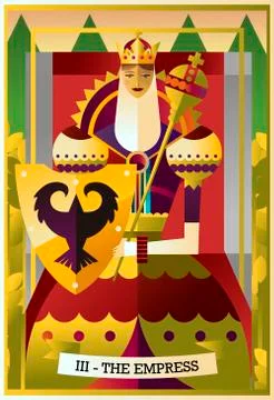The empress third tarot card Stock Illustration