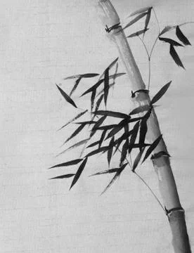 Emptiness and bamboo Illustrazione stock