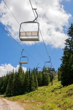 Emptiness in the ski area Stock Photos