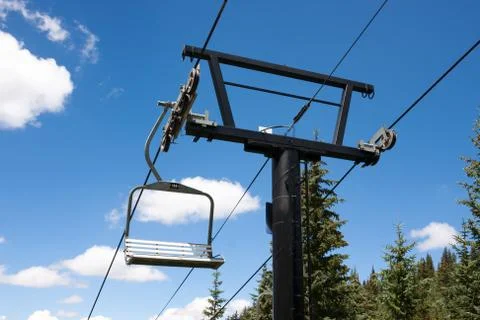 Emptiness in the ski area Stock Photos