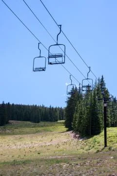 Emptiness in the ski area Stock Photos