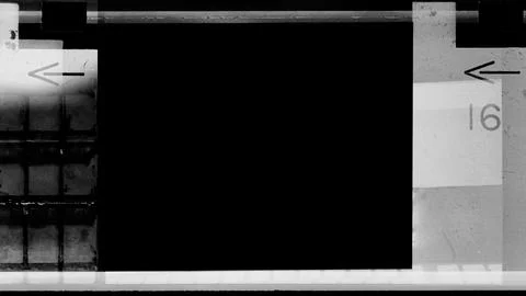 Empty 110mm film frames Or border strip dusty scratched scanned old film te.. Stock Photos