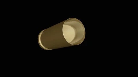Empty 3d 0.45 Bullet shell over a black background, Cinema Elements in 4k UHD Stock Footage 130965090