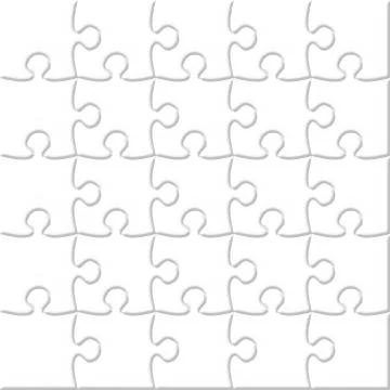 Empty 3D 5x5 Puzzle Stock Illustration