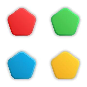 Empty 3d buttons Stock Illustration