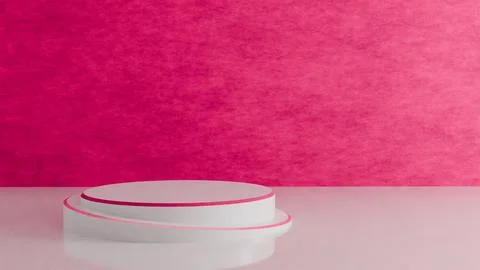 Empty 3d product presentation stand for cosmetics product showcase Stock Illustration