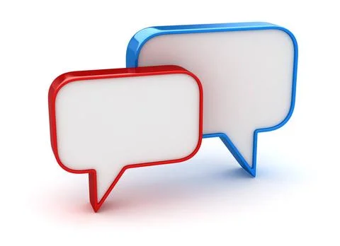 Empty 3d Speech Bubble Empty 3d Speech Bubble , This is a 3d Rendered Comp... Foto stock