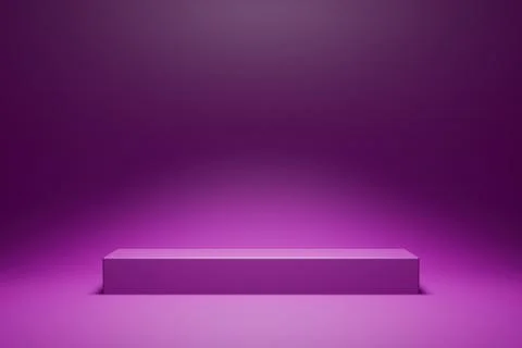 Empty 3D studio corner background in deep purple and magenta light Stock Illustration