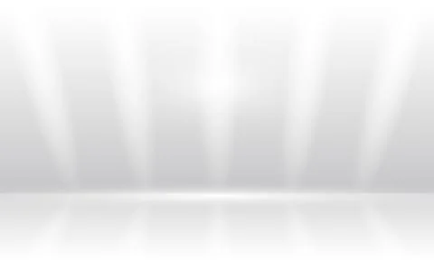 Empty 3d white studio room background with highlights to display your products Stock Illustration