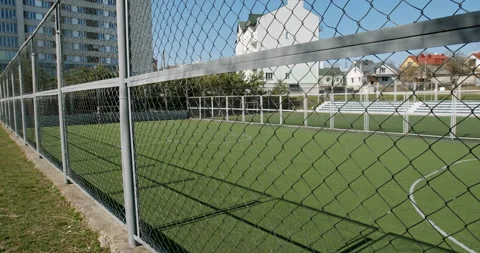 Empty 5 x 5 soccer field due to Coronavirus quarantine measures. Stock Footage 132361420
