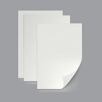 Empty A3, A4 Or A5 Folded Paper Sheet Stock Illustration