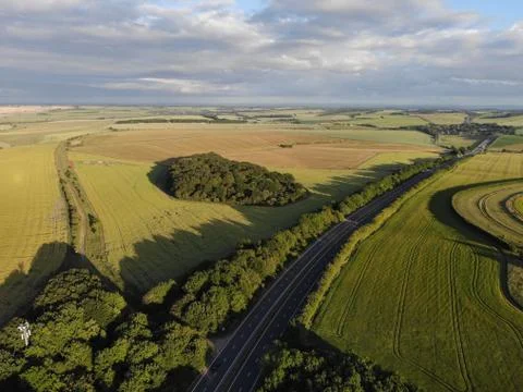 Empty A34 in lockdown rushhour Stock Photos