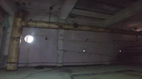 Empty Abandoned Area At Chernobyl Power Plant In Ukraine - Panning Shot Stock Footage 322556417