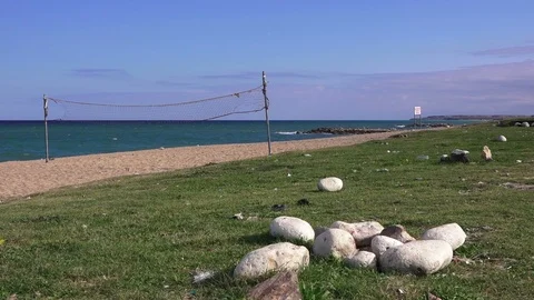 Empty abandoned beach Video stock 101830601