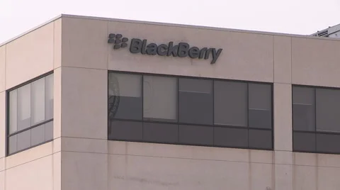 Empty abandoned BlackBerry buildings in Waterloo Ontario Canada Stock Footage 49086049