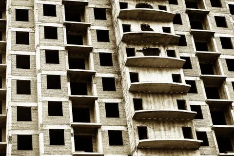 Empty abandoned city construction background Fotos de archivo