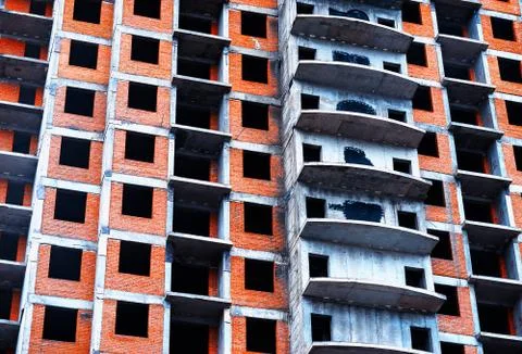 Empty abandoned city construction background Foto stock