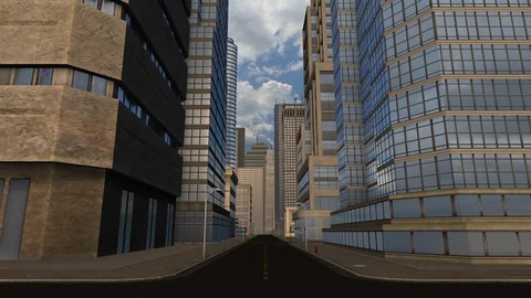 Empty abandoned city streets at day Stock Footage 128655655