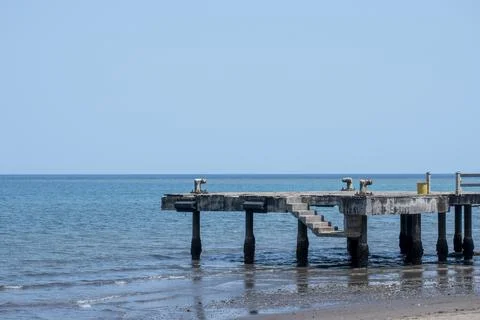 An empty abandoned dock  Stock Photos