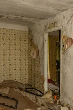 Empty abounded ghost place apartment Stock Photos