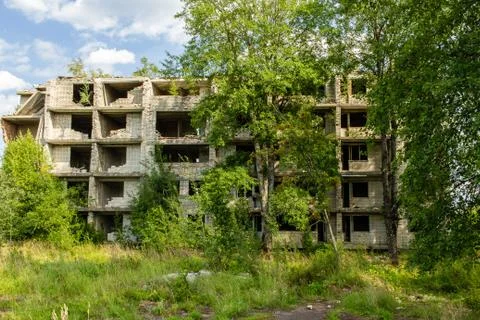 Empty abounded ghost place apartment Stock Photos