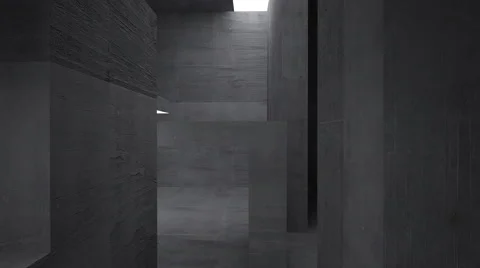 Empty abstract concrete room interior. 3D animation. 3D rendering. 動画素材 62337253