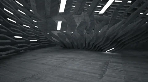 Empty abstract concrete room interior. Video stock 66999615