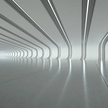 Empty abstract modern interior. 3D illustration. 3D rendering. 库存插图