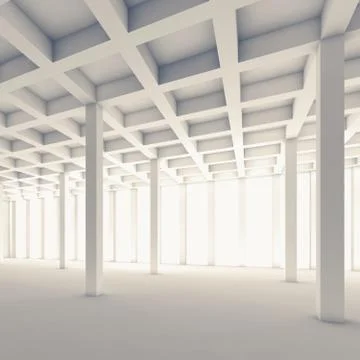 Empty abstract room, square 3d illustration Ilustración de archivo