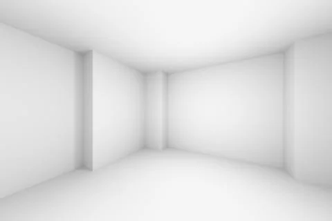 Empty abstract white room simple illustration Stock Illustration