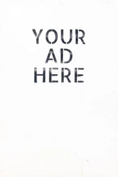 Empty ad space saying your ad here Stock Photos