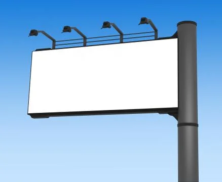 Empty advertisement hoarding and blue sky Stock Illustration