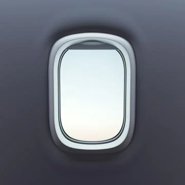 Empty aircraft's porthole Иллюстрация