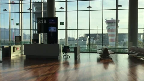 Empty airport Stock Footage 143115688