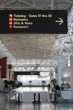 Empty airport Stock Photos