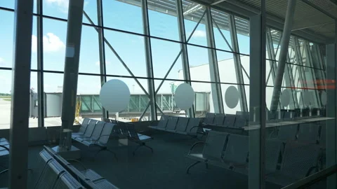 Empty airport terminal in 4K Stock Footage 87736454