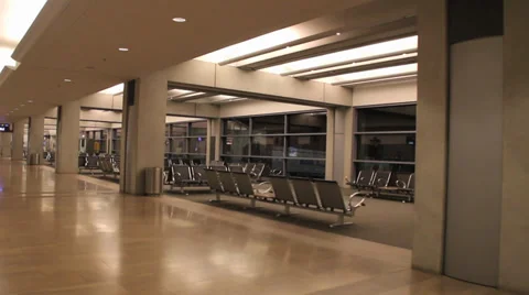 Empty airport terminal Stock Footage 37346270