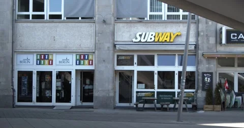 Empty Alexanderplatz Stores And Streets Covid Lockdown Mar 24th, 2020 Stock Footage 331664407
