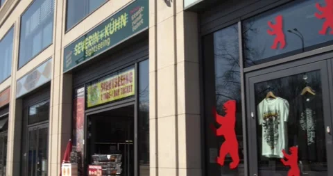 Empty Alexanderplatz Stores And Streets Covid Lockdown Mar 24th, 2020 Stock Footage 331665135