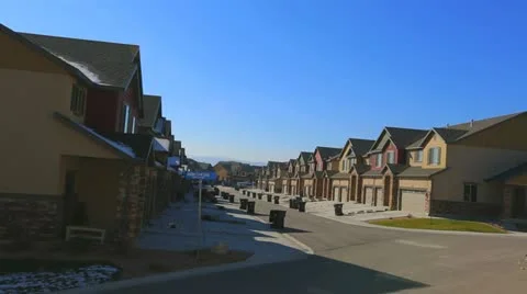 Empty American Houses Stock-Footage 12576728
