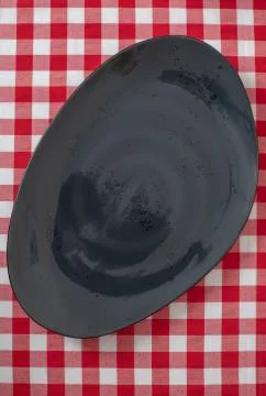 Empty amorphous shape dish Stock Photos