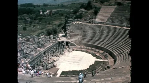 Empty Ancient Amphitheater Stock Footage 277585276