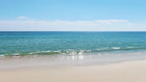 Empty and clean beach. Beautiful Phuket beach  Stock Footage 156554899